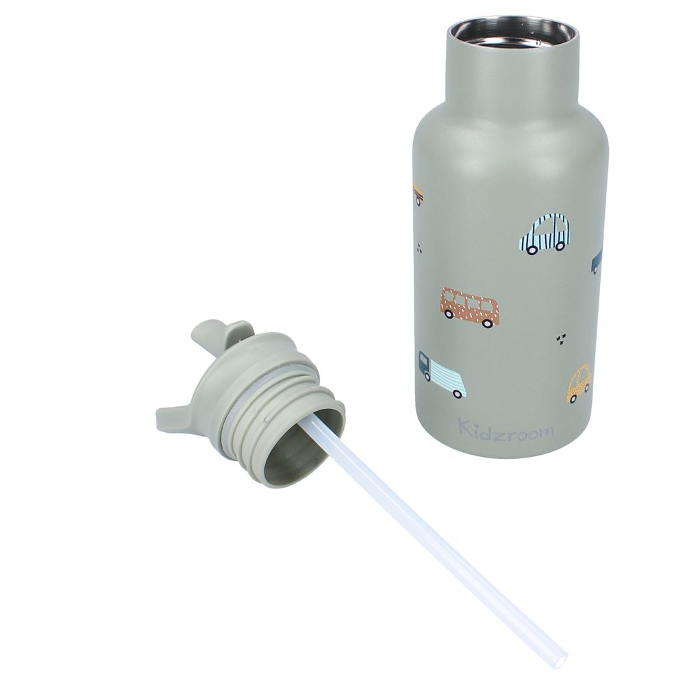 Kidzroom - Kids Stainless Steel Bottle - Sweet Cuddles - Green - 350 ml