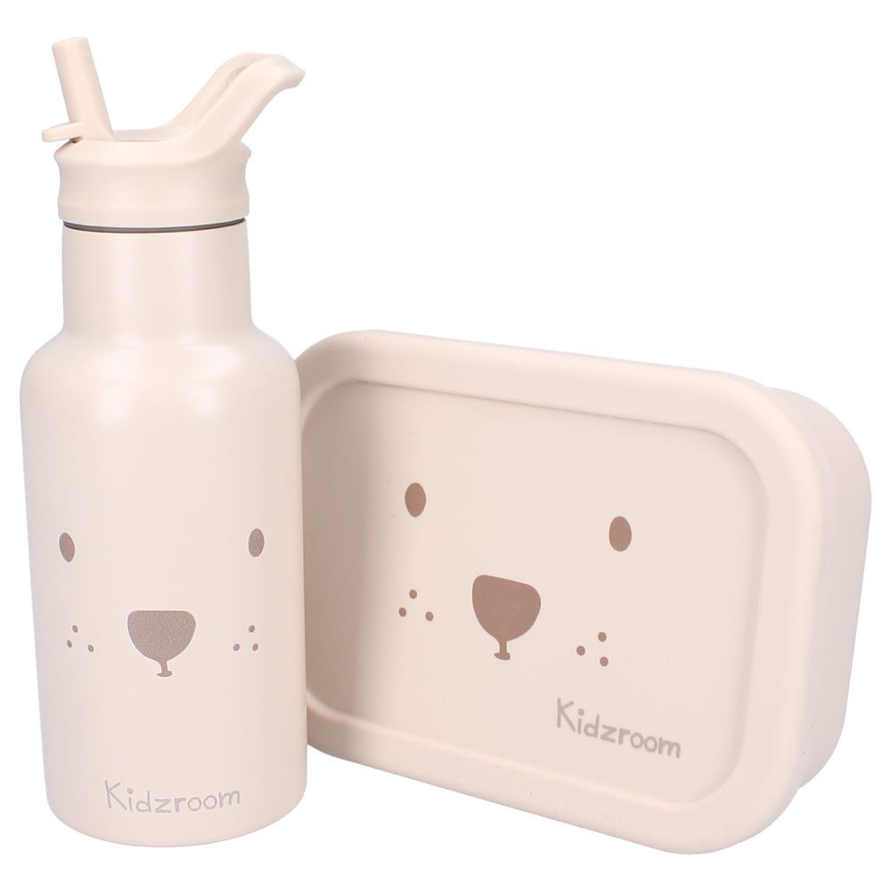 كيدز روم - صندوق غداء للأطفال بثلاثة أقسام - لوفلي لانش - بيج