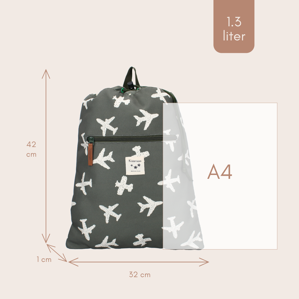 Kidzroom - Gym Bag Planes - Green