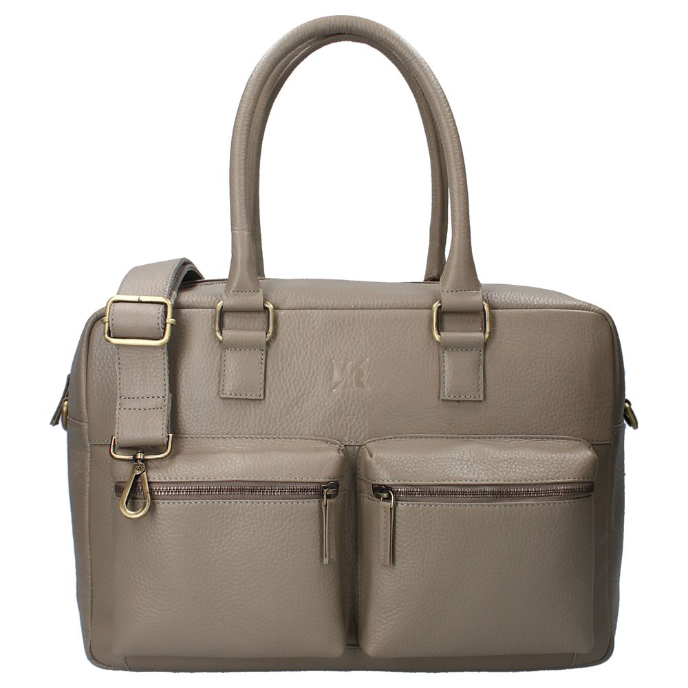 Kidzroom - Care Vienna Lovely Leather Diaper Bag - Taupe