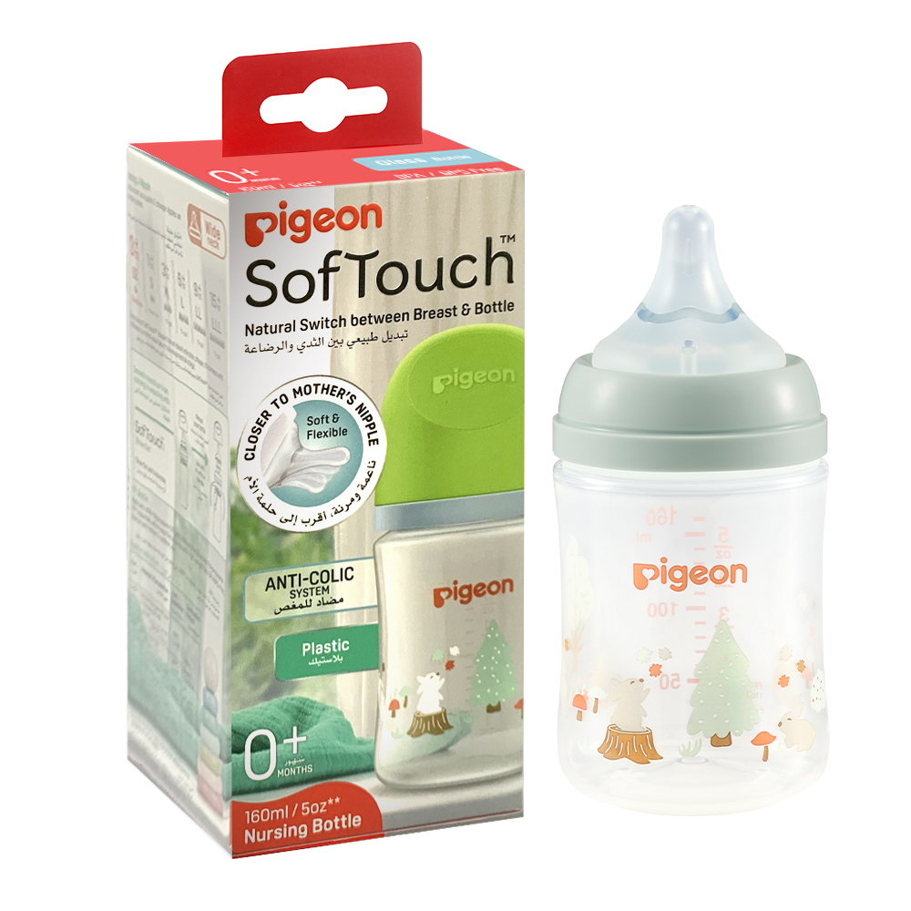 Pigeon Softouch Wide Neck Feeding Bottle - Rabbit - 160 ml