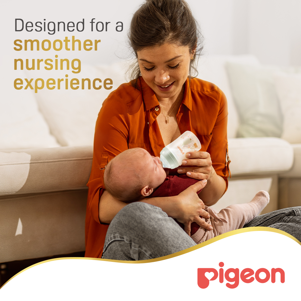 Pigeon Softouch Wide Neck Feeding Bottle - Rabbit - 160 ml