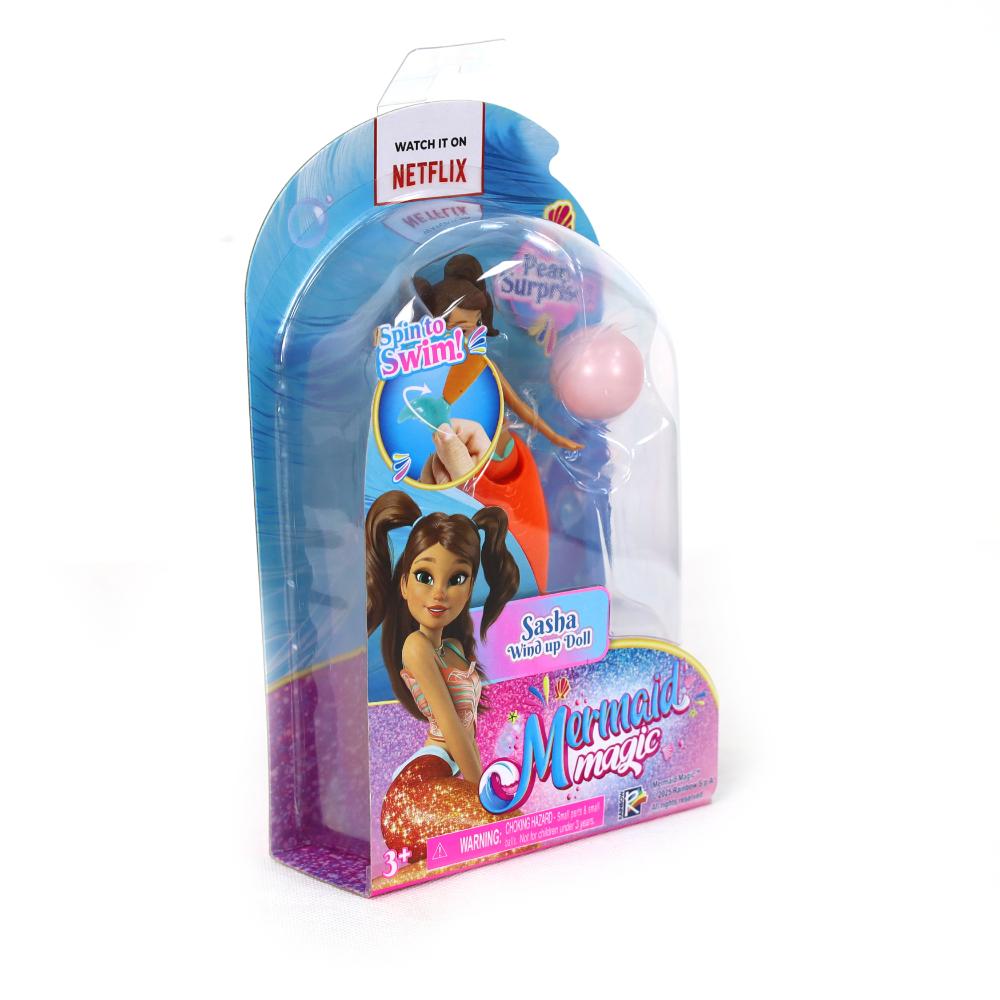 Mermaid Magic - Wind-up Swim Action Sasha Collectible Mermaid Doll 5-inches
