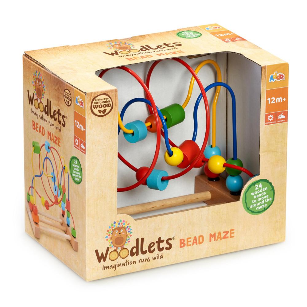 ADDO - Woodlets Wooden Bead Maze - MultiColor