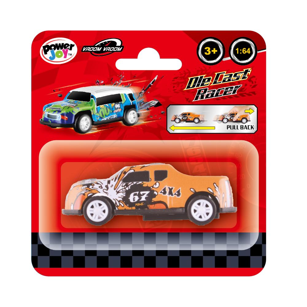 Power Joy - Vroom Vroom Die-Cast Racer Car - Style May Vary - 1 Pc