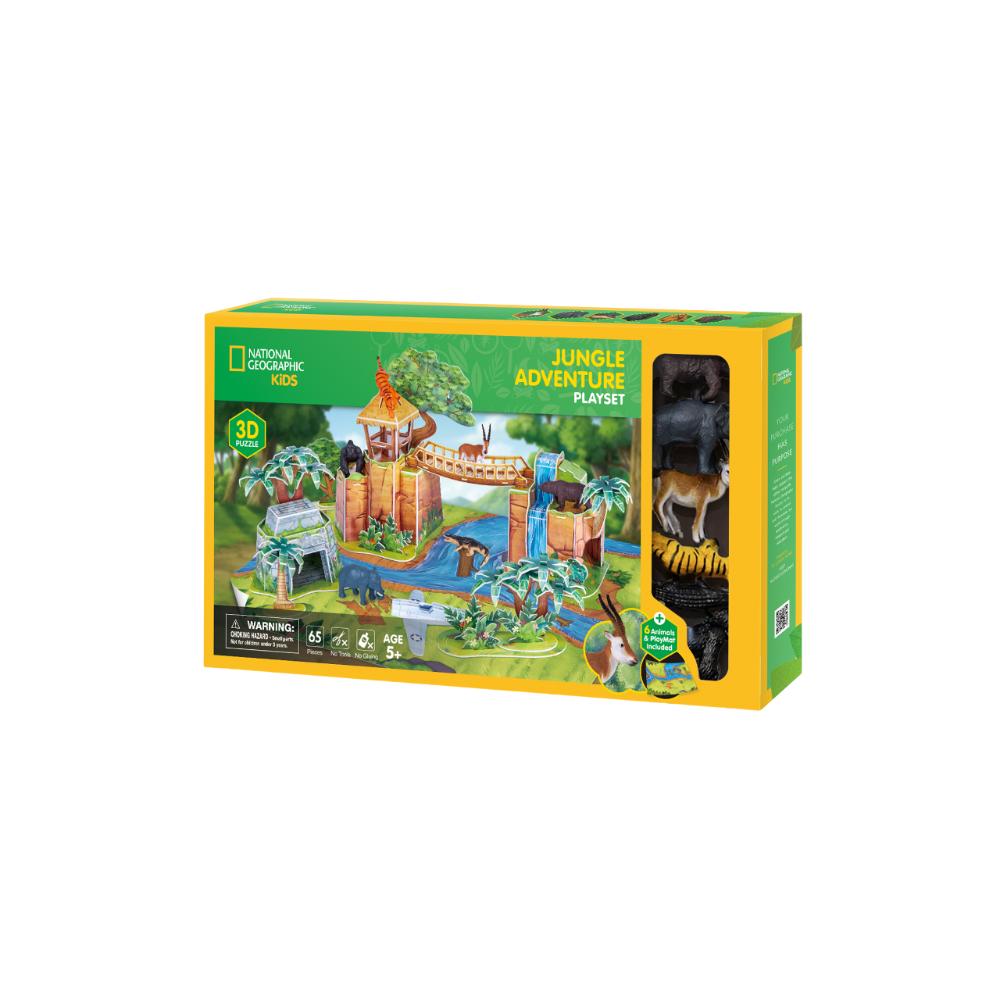 National Geographic - Kids 3D Jungle Adventure Puzzle - 65 Pcs