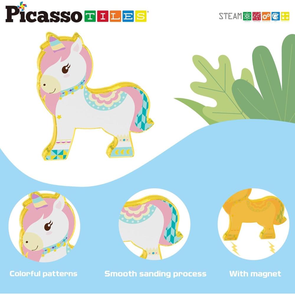 Picasso Tiles Magnetic Block Farm Animals - 8 Pcs