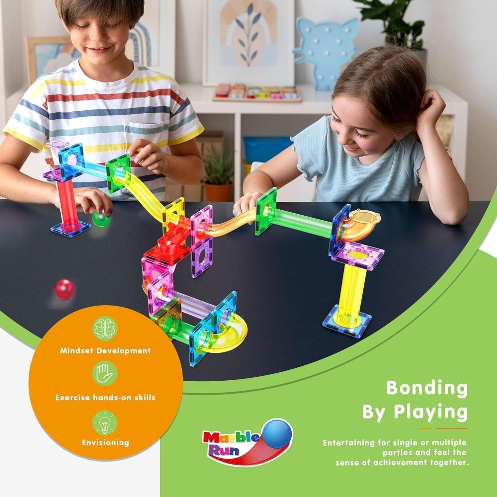 Picasso Tiles Magnetic Marble Run Set - Multicolor - 40 Pcs