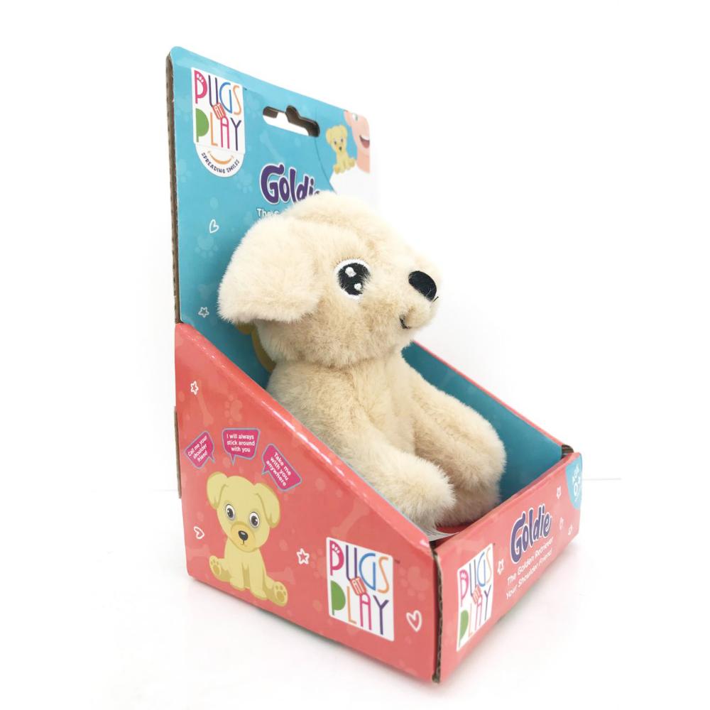 Pugs At Play - Shoulder Buddy Goldie The Golden Retriever Plush Toy - 4-Inch