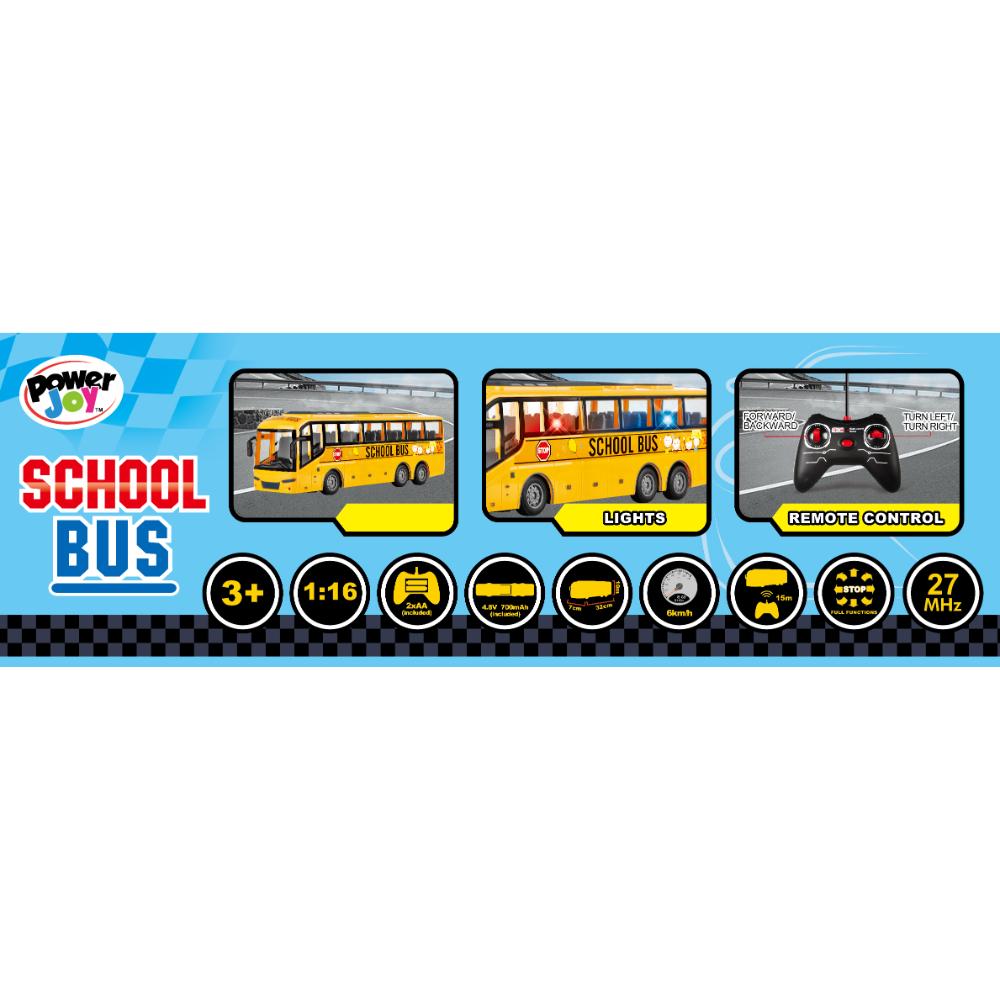 Power Joy - Remote Control School Bus With Lights