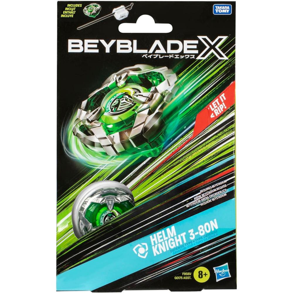 Beybattle Burst - Beyblade X Launcher Helm Knight 3-80n Right Spinning Defense Type Top & Launcher