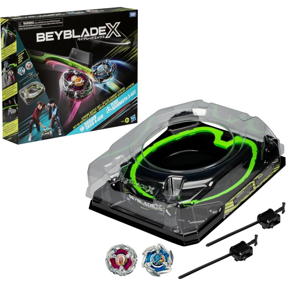 Beybattle Burst - Beyblade X Xtreme Beystadium Battle Set With 2 Right Spinning Tops And 2 Launchers