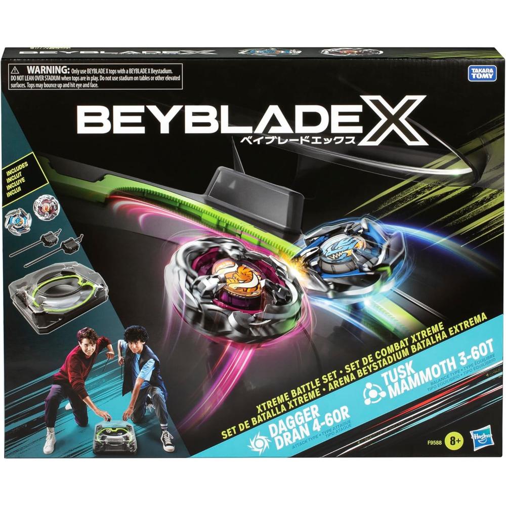 Beybattle Burst - Beyblade X Xtreme Beystadium Battle Set With 2 Right Spinning Tops And 2 Launchers