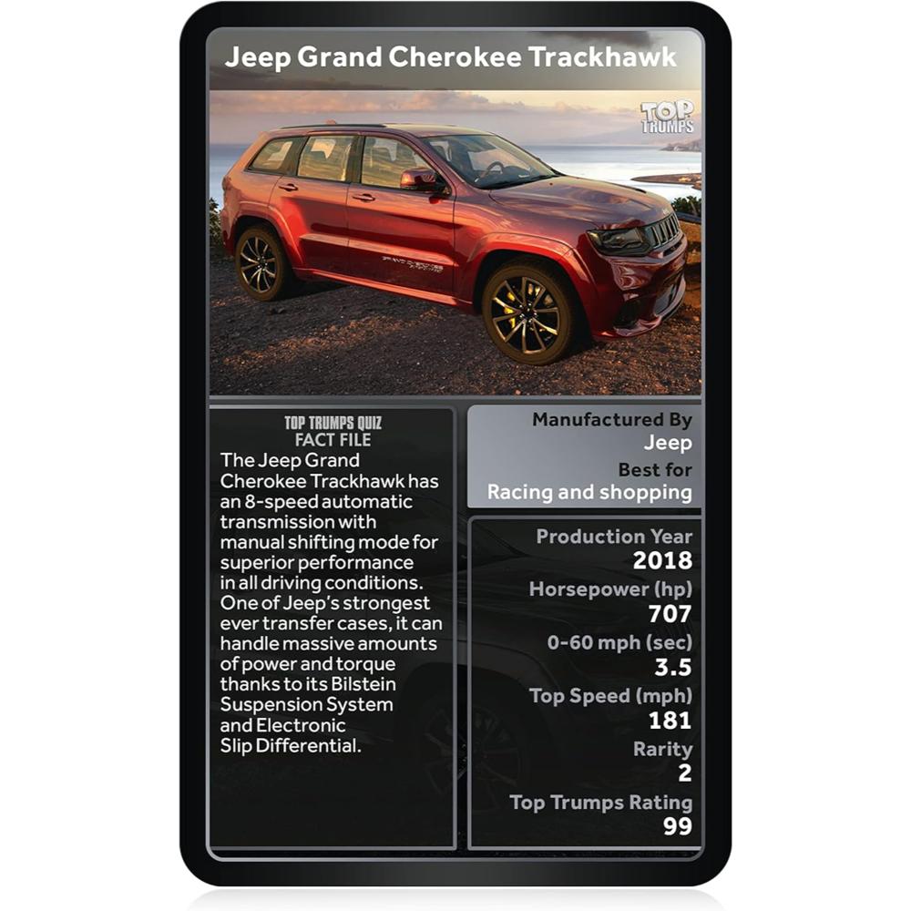 Winning Moves - Top Trumps Card Games - 4x4 Vehicles - 30 Pcs