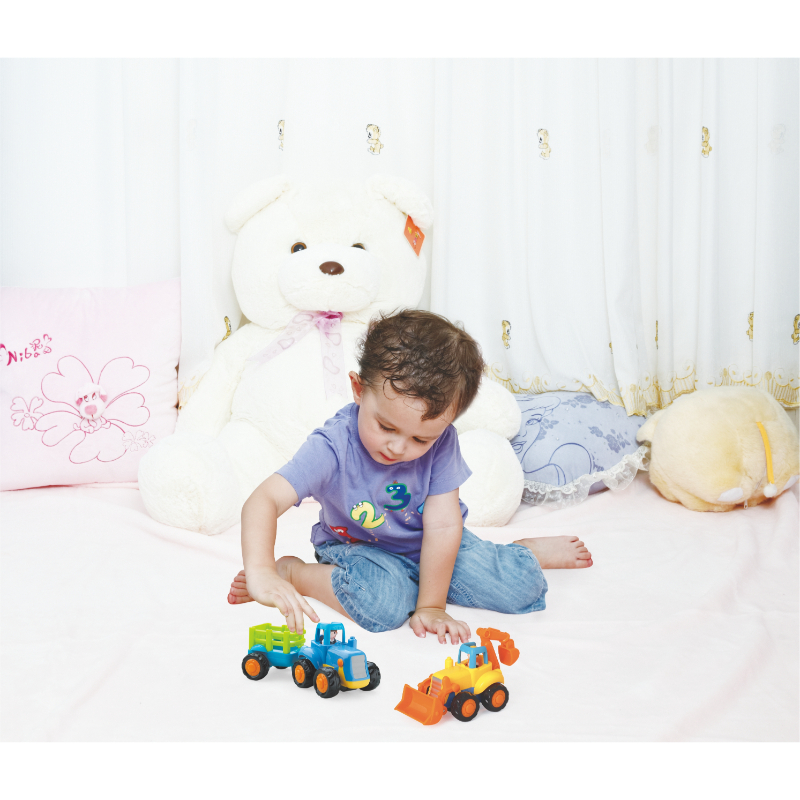 Hola - 4wd Builder Construction Truck Toy Set For Kids - 4 Pcs