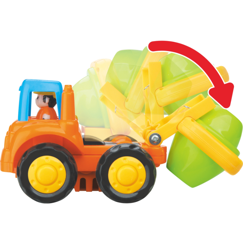 Hola - 4wd Builder Construction Truck Toy Set For Kids - 4 Pcs