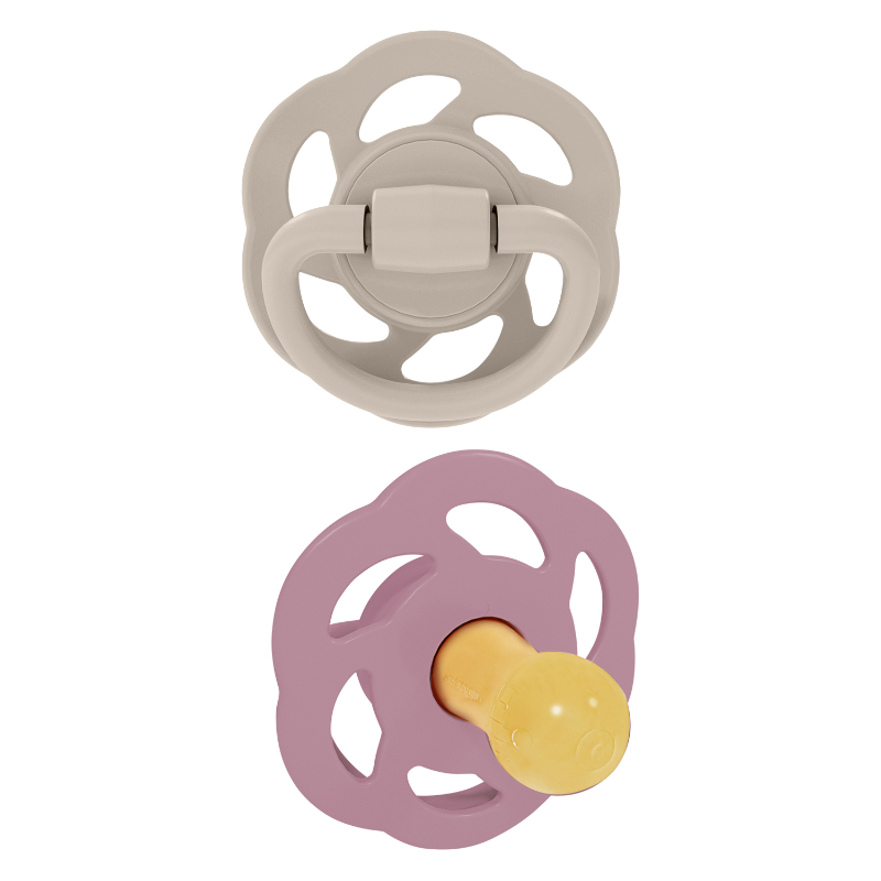 Nip - Cherry Baby Pacifier Round Soother - Brown & Red - Pack of 2