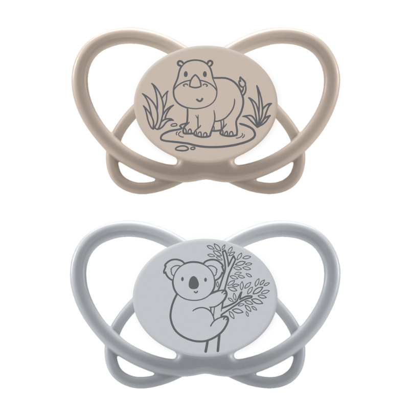 نيب - لهاية تقويمية صديقة للبيئة بشكل فراشة مع علبة تعقيم - من عمر 0-6 أشهر - عدد 2