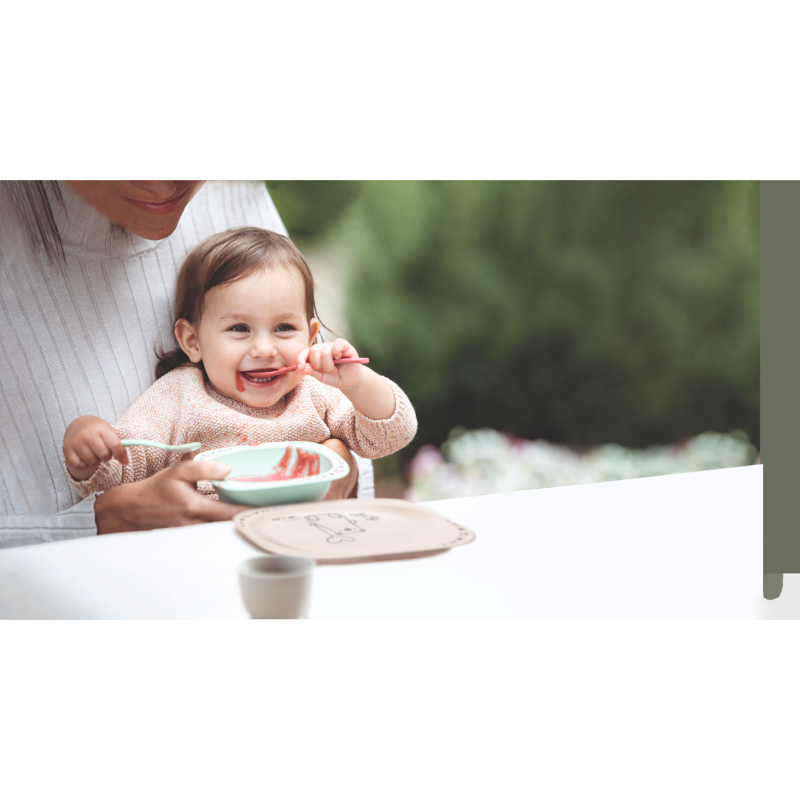 Nip Bio Based Plastic Cutlery Spoon & Fork Set - Blue