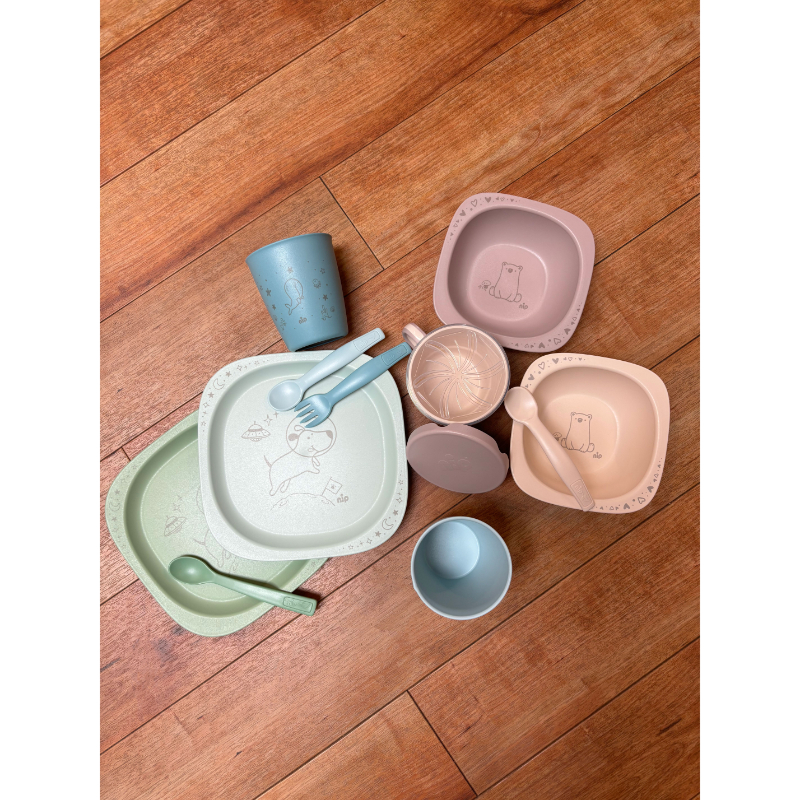 Nip Bio Based Plastic Cutlery Spoon & Fork Set - Blue