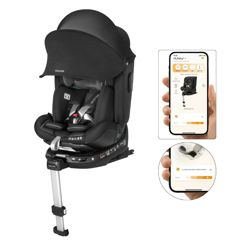 ويلدون - مقعد سيارة إلكتروني سمارت روتيت 2 برو+ 360° آيزوفِكس آي سايز للفئات 0+/1/2