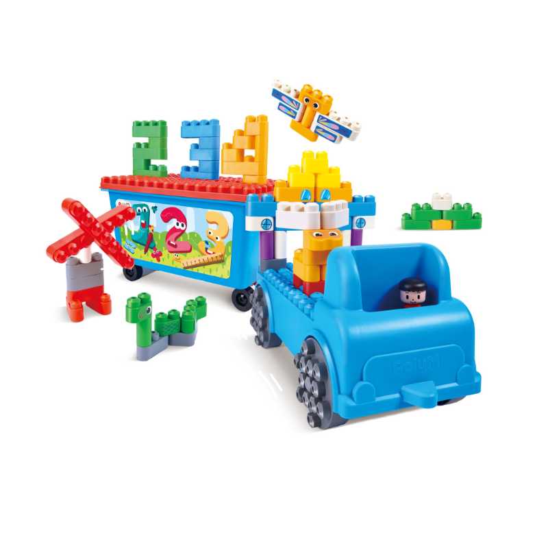 Hape - Poly M Count and Play Tow Truck Building Toys Set 114pcs