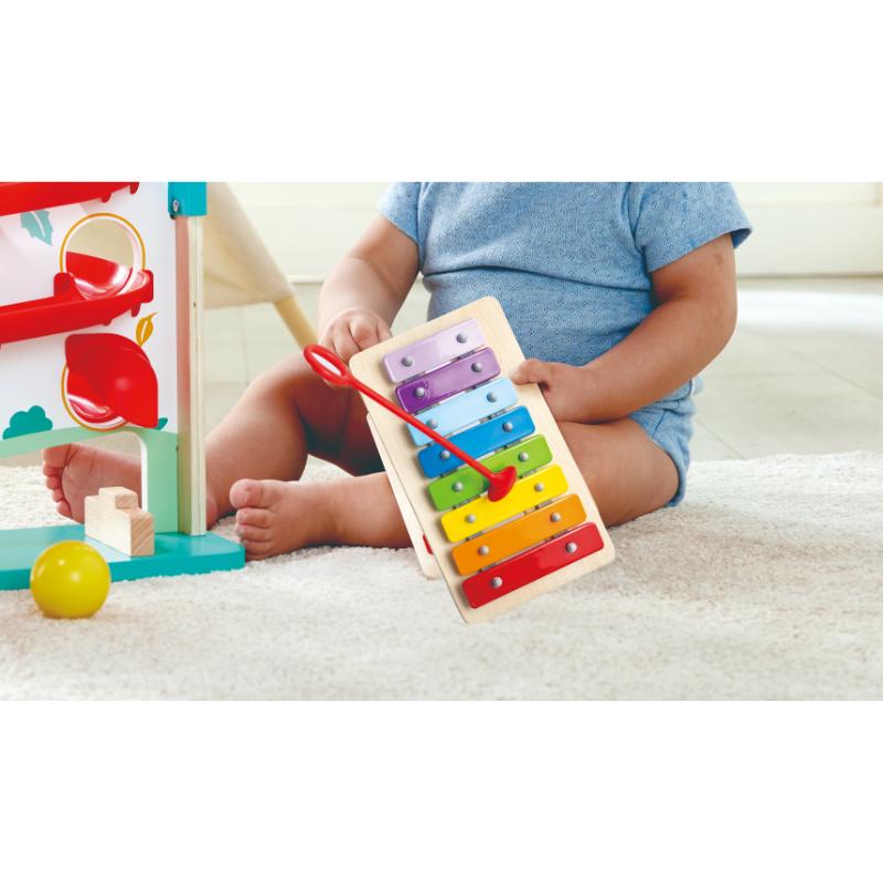 Hape - Wooden Melody Mansion Ball Run - 6pcs