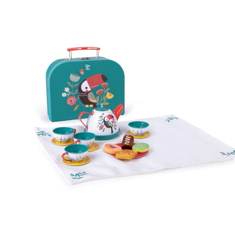 Hape - Tea Time Playset With Storage Box - 15pcs