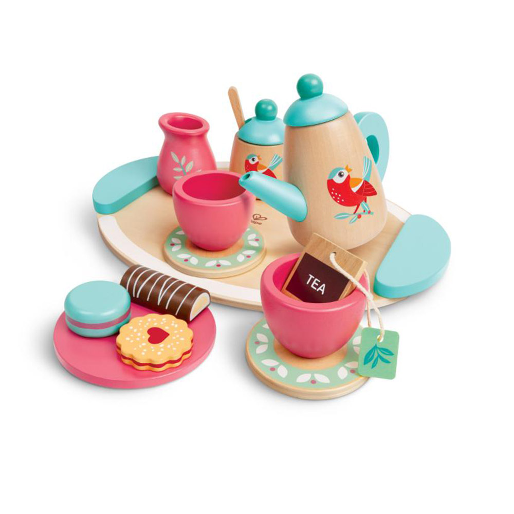 Hape - Tea Time Wooden Play Set - 14pcs