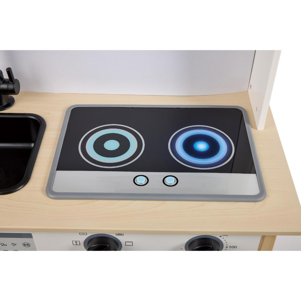 Hape - Wooden Modern Smart Kitchen & Food Playset - 12pcs