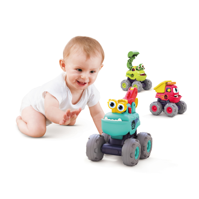 Hola - Fun Monster Construction Truck Set For Toddlers – 3 Pcs