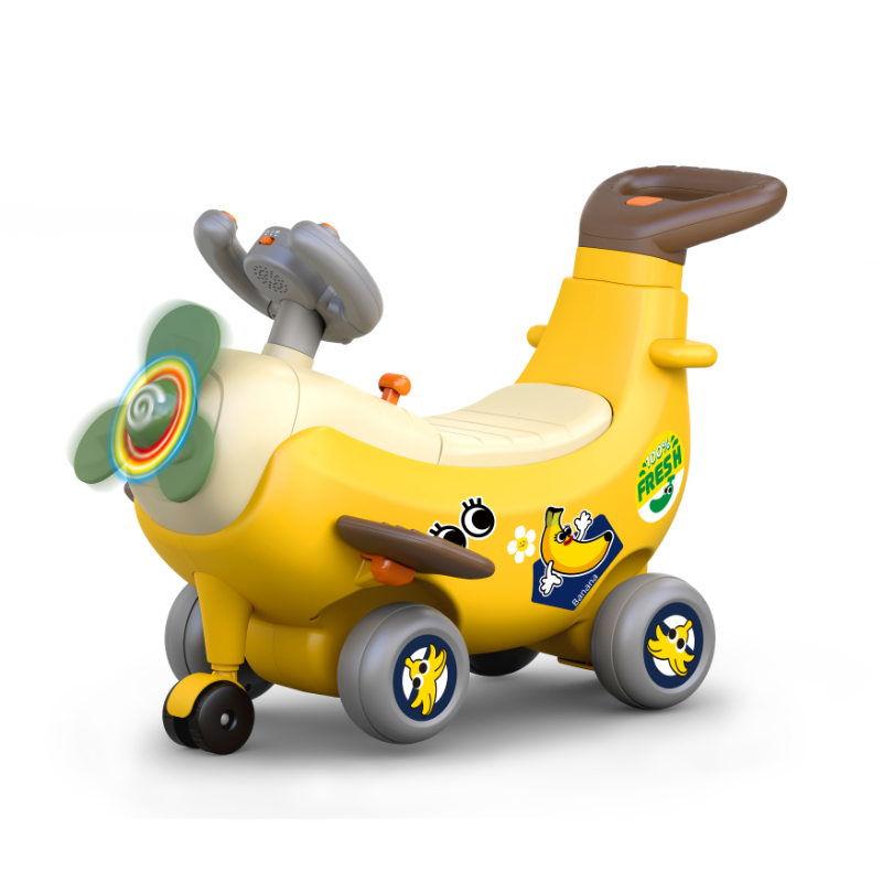 Hola - 4-in-1 Ride-on & Push Around Banana Plane Walker