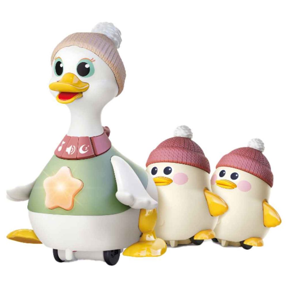 Hola Waddling Duck Family Interactive Tummy Time Toy