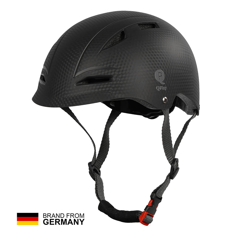 خوذة أمان للأطفال من كيو بلاي - أسود - متوسط