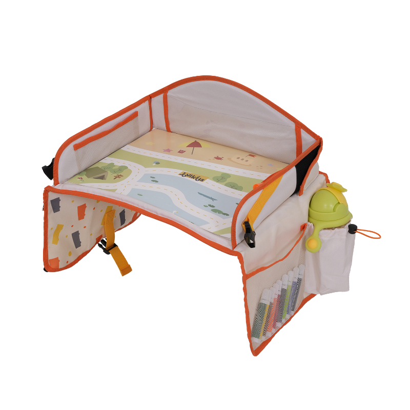 Jovikids - Travel Tray Car Seat Activity Organizer Only - Orange/Beige