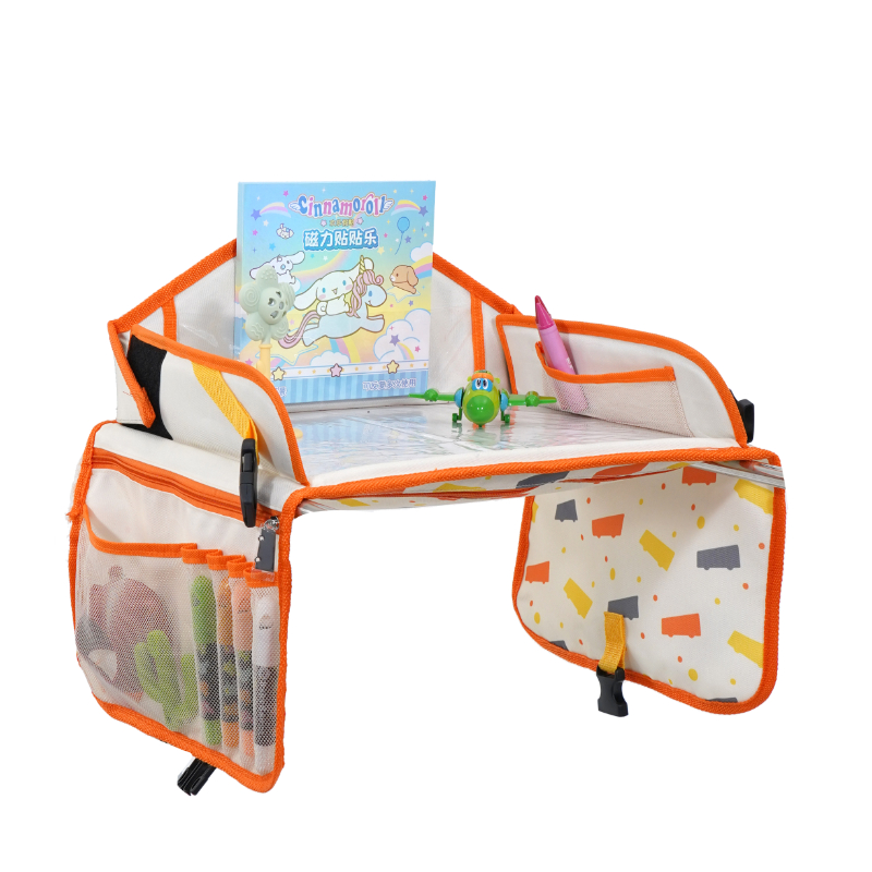 Jovikids - Travel Tray Car Seat Activity Organizer Only - Orange/Beige