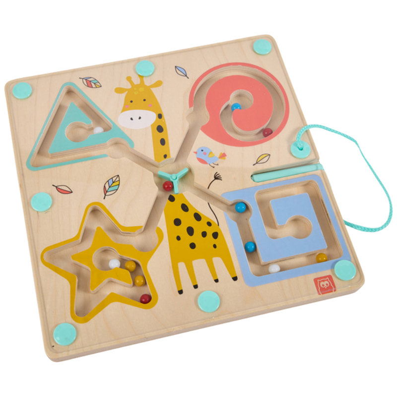 يوريكاكيدز - متاهة كرات خشبية مغناطسية مع عصا 