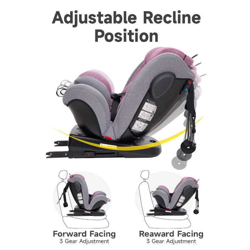 Jovikids - Angela Isofix Rotating Car Seat - Pink