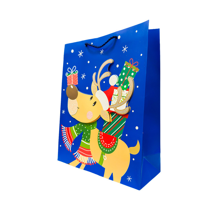 Ajooba - Christmas Festive Gift Bag - Reindeer - Large