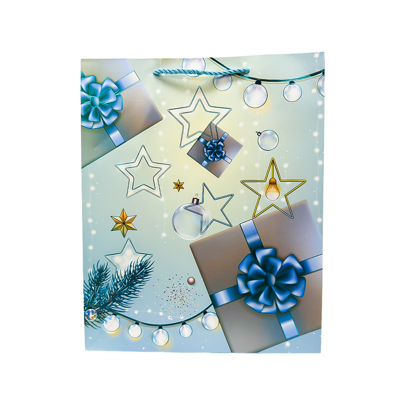 Ajooba - Christmas Festive Gift Bag - Icy Star - Large
