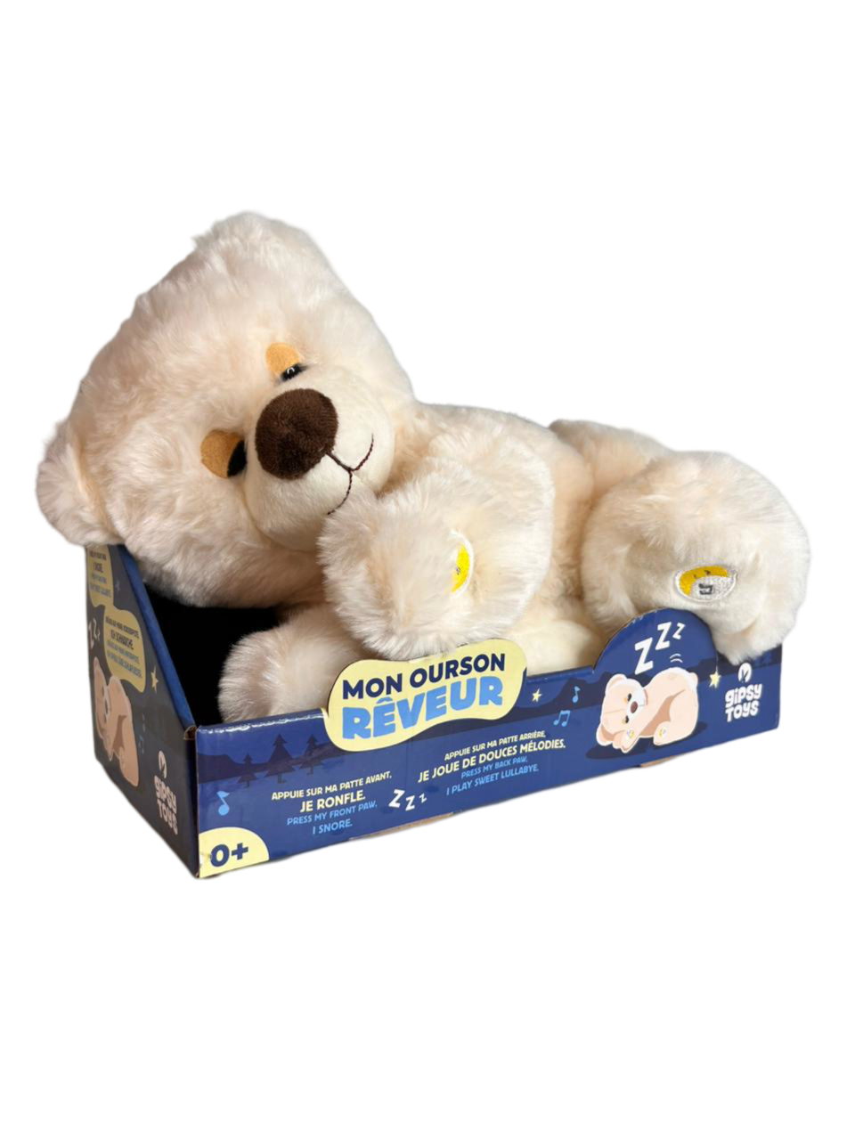 جيبسي - دبدوبي الحالم مع صوت - أبيض - 30 سم