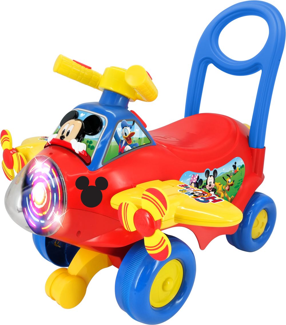 Kiddieland - Spinning Lights Mickey Activity Plane - Red