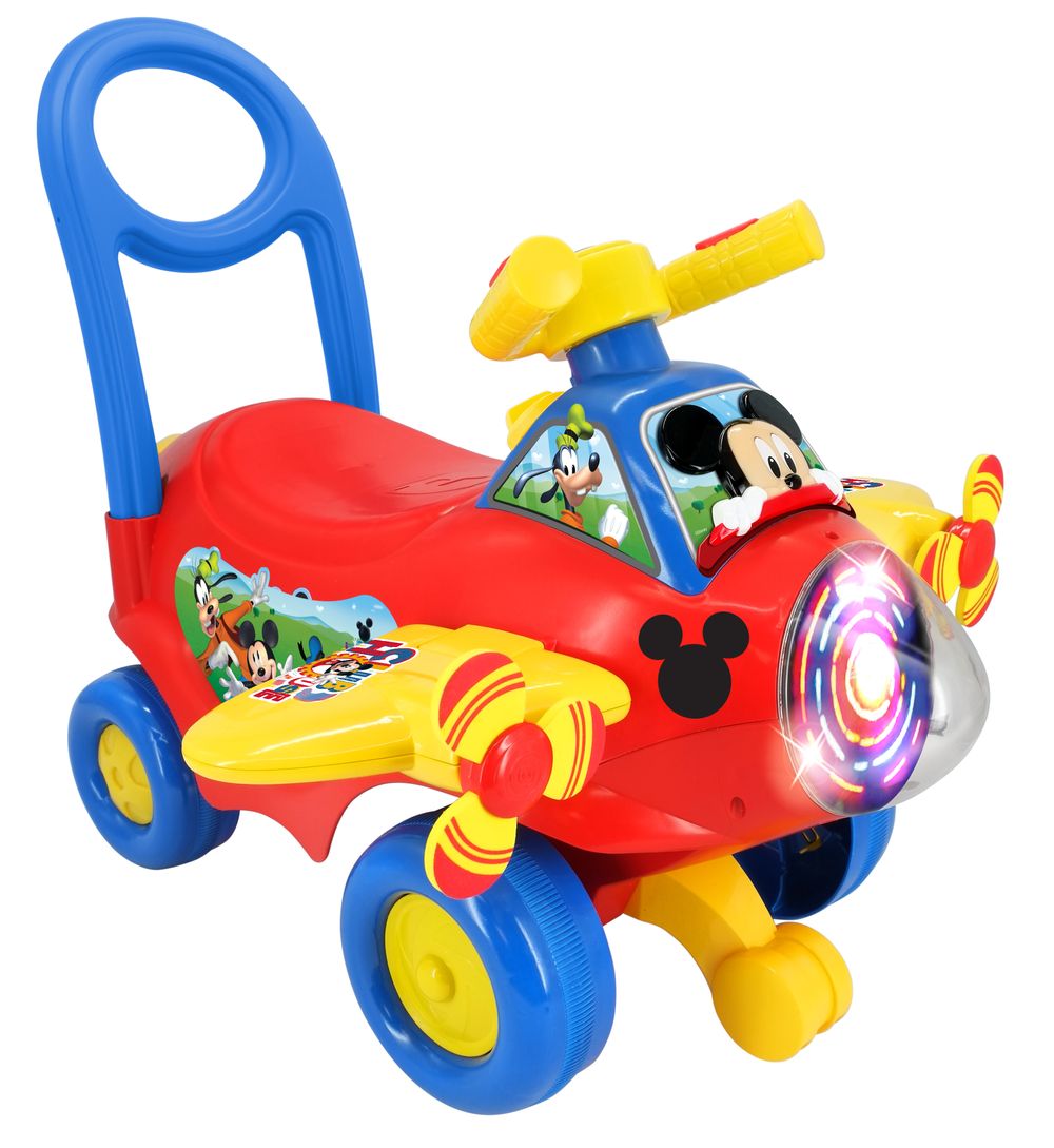 Kiddieland - Spinning Lights Mickey Activity Plane - Red