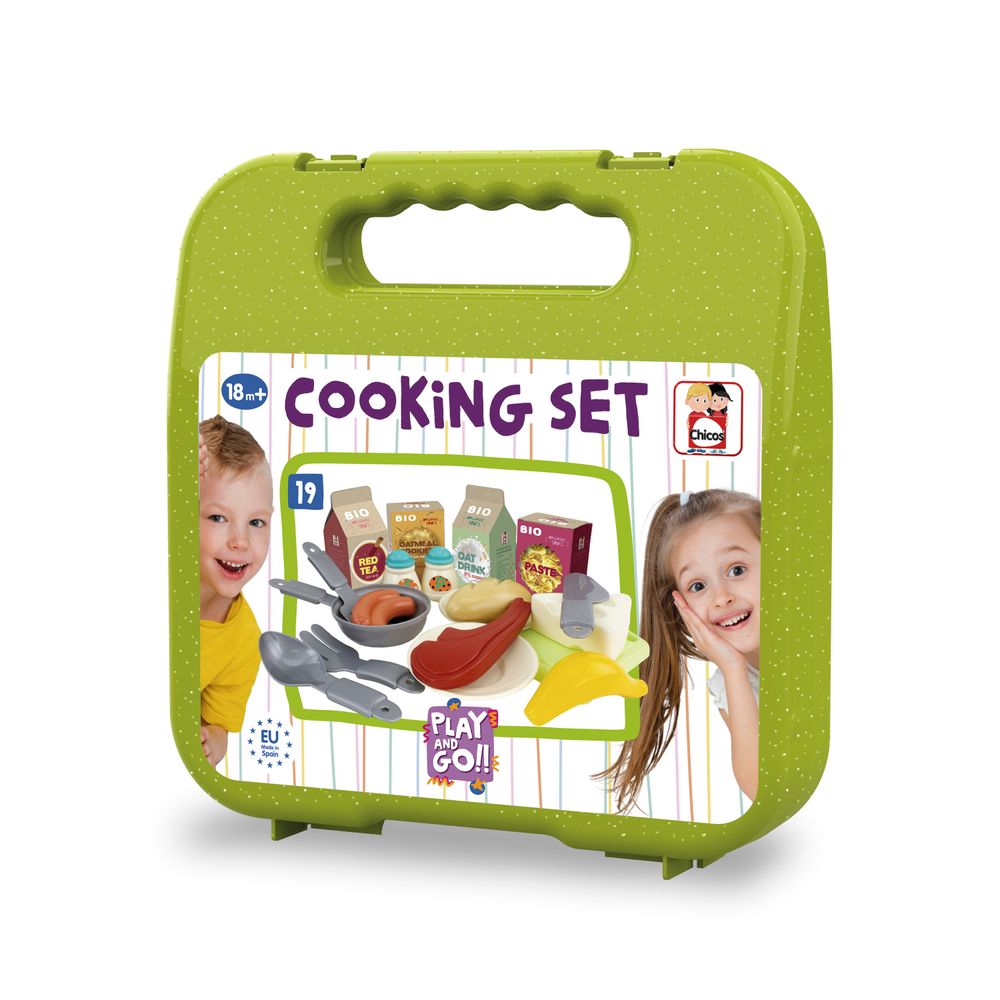 Chicos - Play & Go Pretend Playset - Cooking Set - 19 Pcs