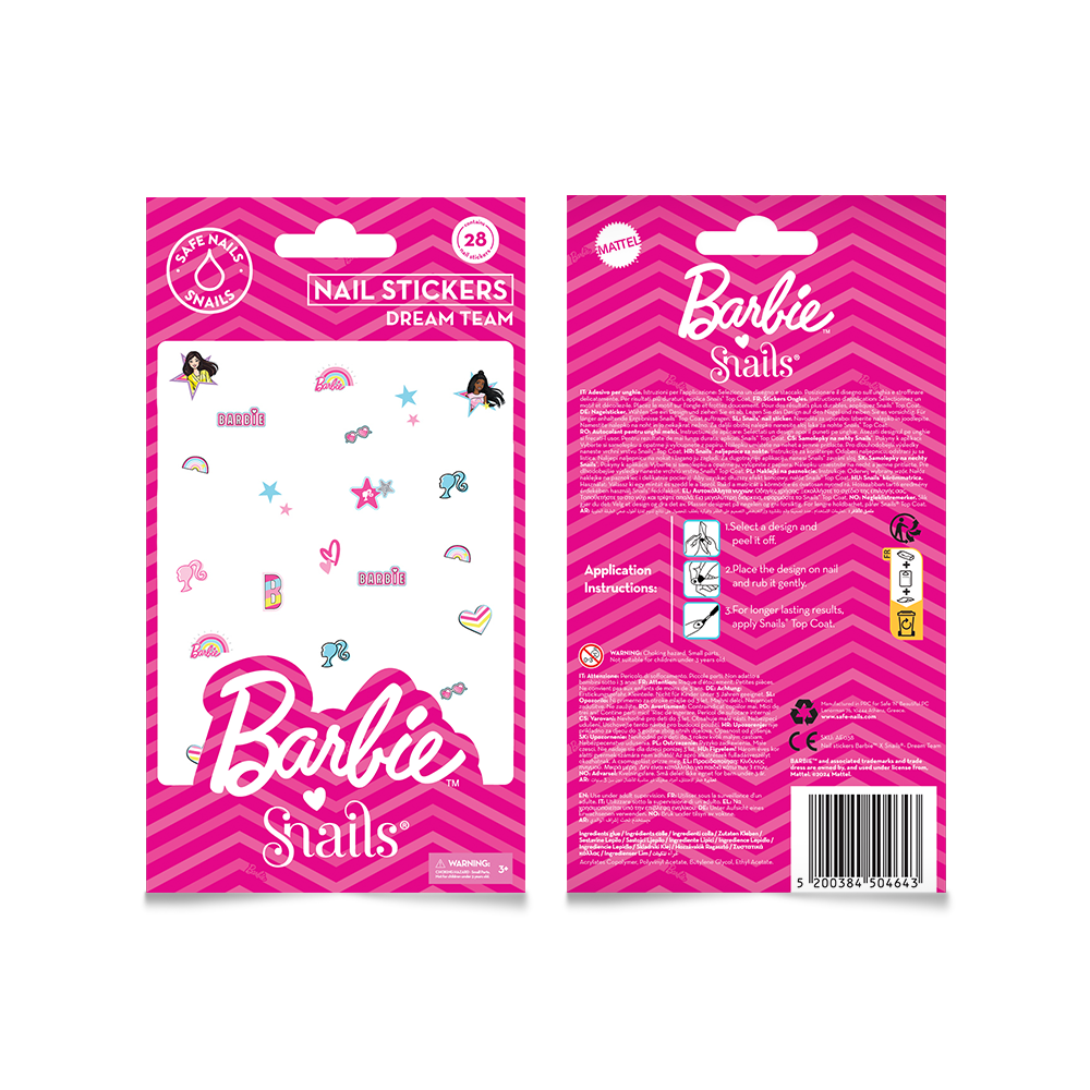 Snails - Barbie Nail Stickers - Dream Team - 28 Pcs