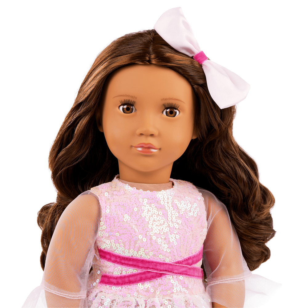 Our Generation - Katia Holiday Fashion Doll With Sequin Dress - Pink - 46 cm