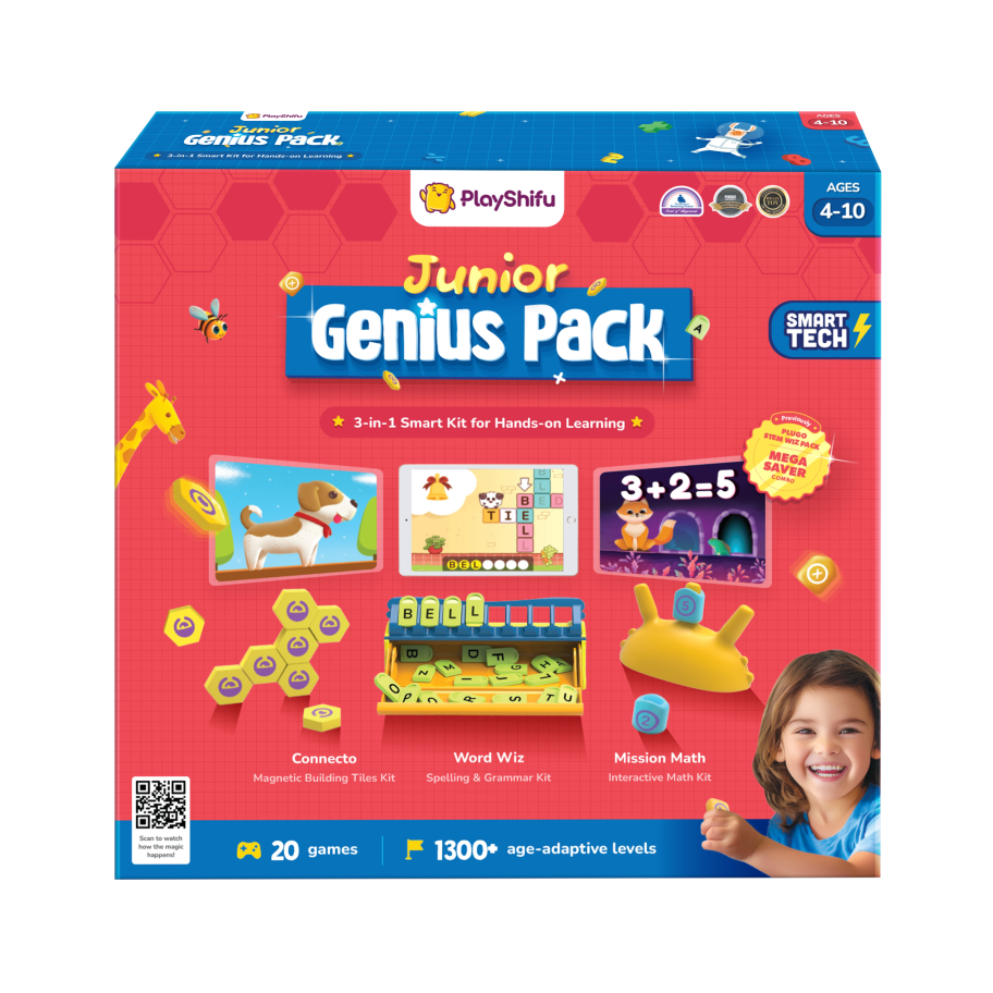 Playshifu - 3-In-1 Junior Genius AR Powered Math Stem Kit