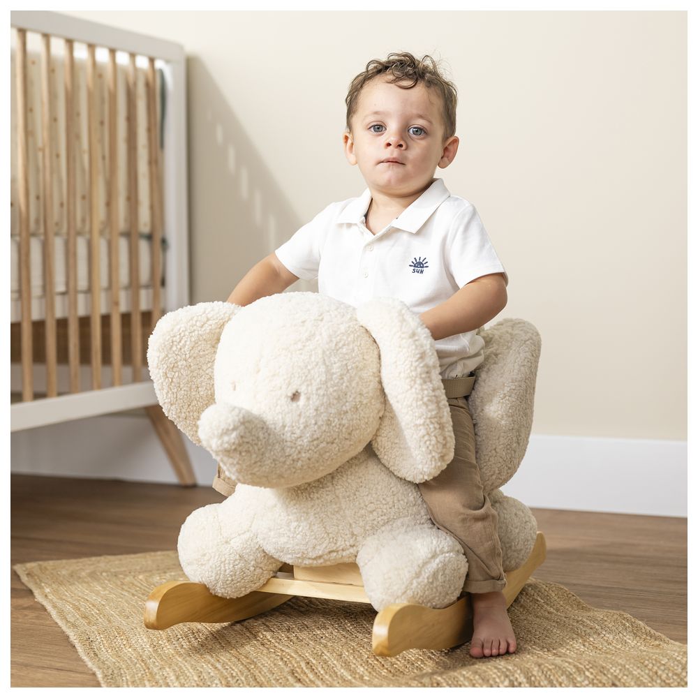Nattou - Teddy Rocker - Elephant - Ecru