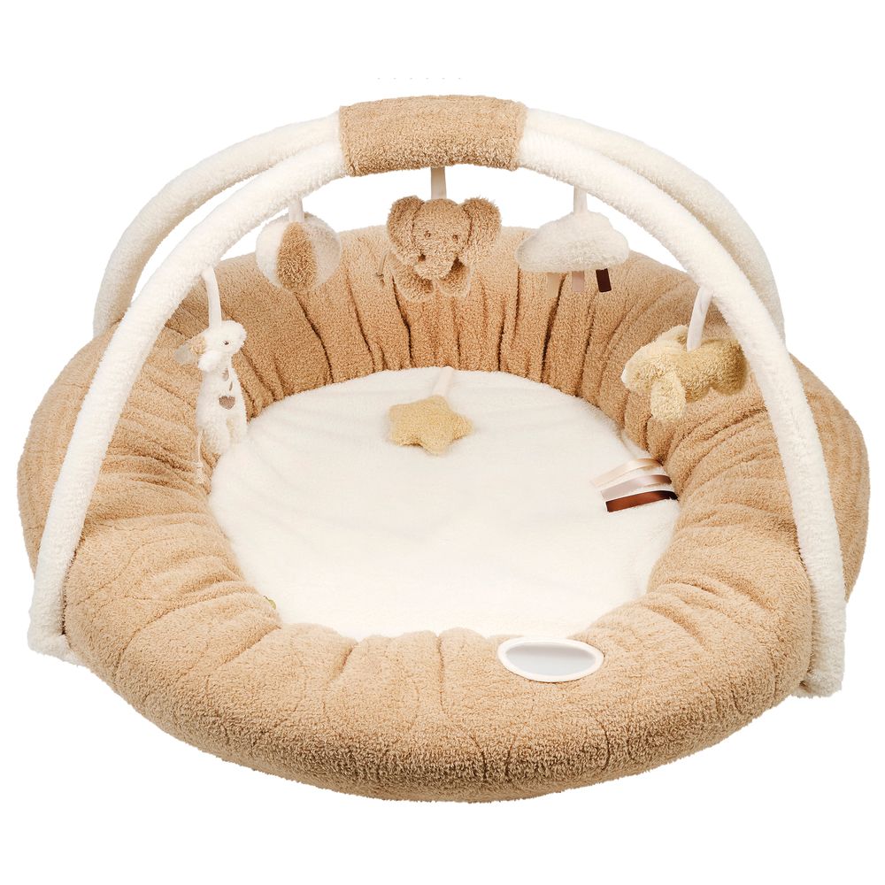 Nattou - Teddy Stuffed Playmat With Arches - Brown