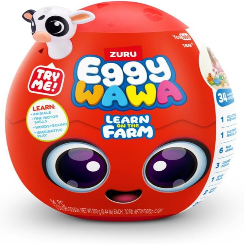 ZURU - Eggy Wawa Surprise Eggywawa Series 1 - Farm Animals Surprise Egg Capsule